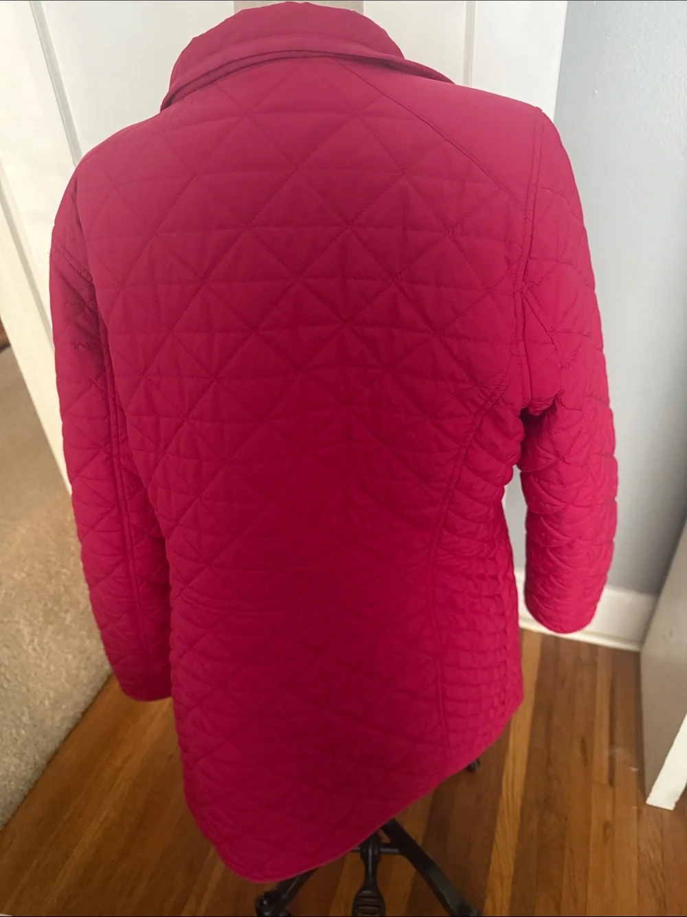 Lands End Women’s Quilted Snap-Front Jacket - Pink